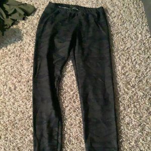 black camo comfy pants with elastic waist